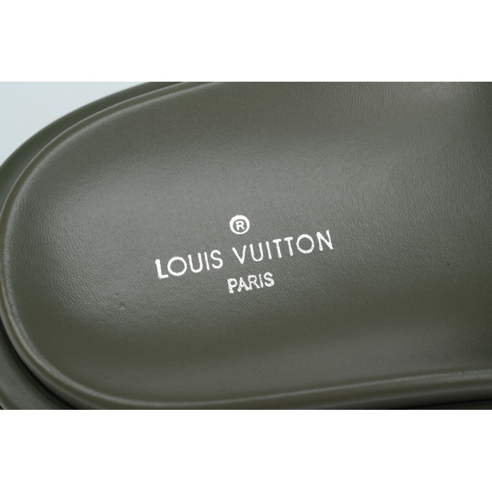 Louis Vuitton Pool Pillow Flat Comfort Mule Olive Green