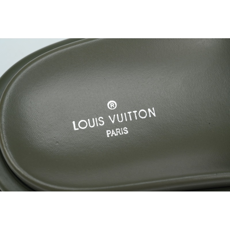 Louis Vuitton Pool Pillow Flat Comfort Mule Olive Green