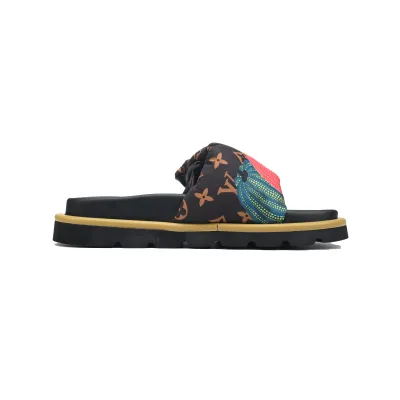 Louis Vuitton Pool Pillow Flat Comfort Mule Pumpkin 02