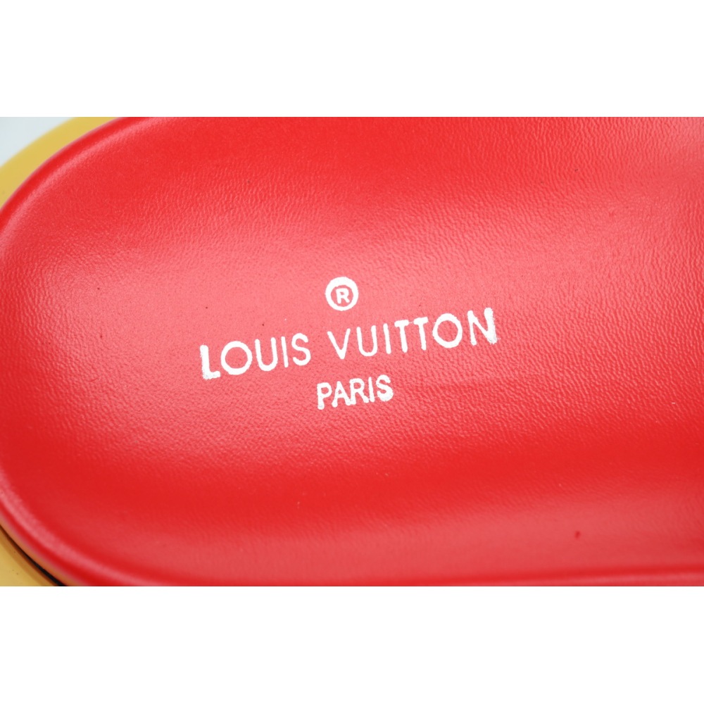 Louis Vuitton Pool Pillow Flat Comfort Mule Red Denim