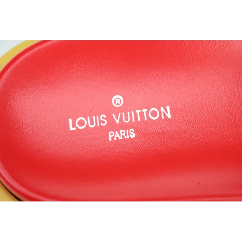Louis Vuitton Pool Pillow Flat Comfort Mule Red Denim