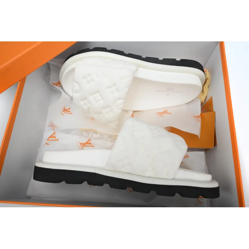 Louis Vuitton Pool Pillow Flat Comfort Mule White