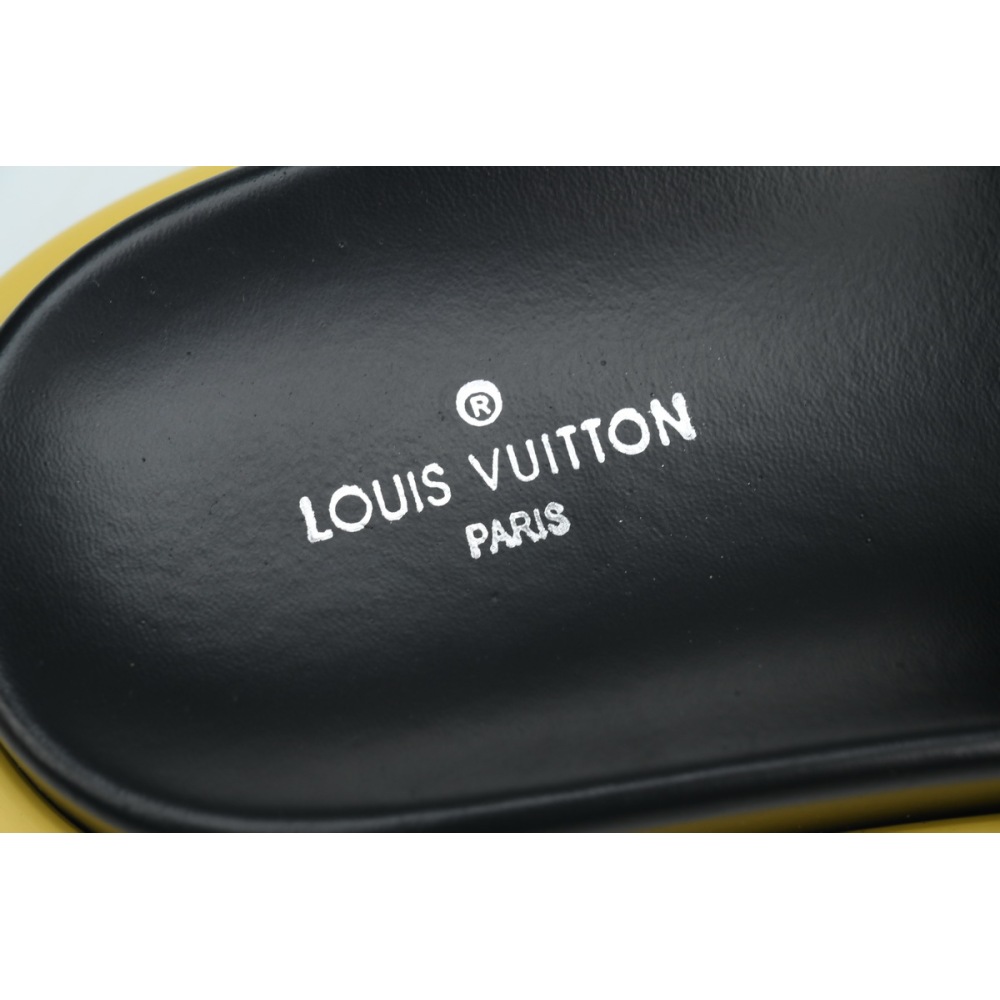 Louis Vuitton Pool Pillow Flat Comfort Mule Yellow Label  Brown