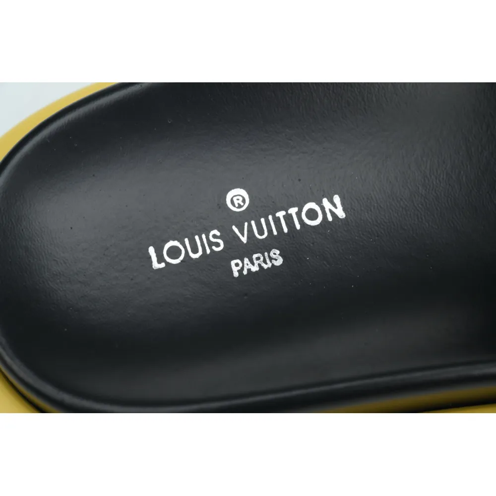 Louis Vuitton Pool Pillow Flat Comfort Mule Yellow Label  Brown