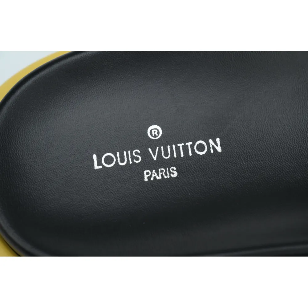 Louis Vuitton Pool Pillow Flat Comfort Mule Yellow Label Cloth