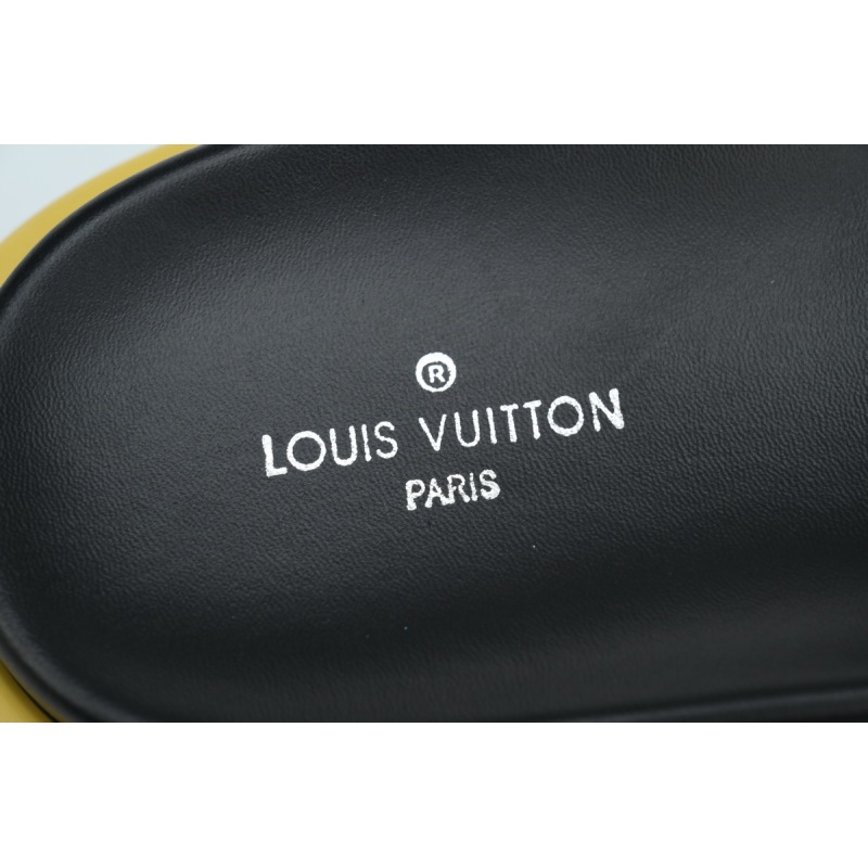 Louis Vuitton Pool Pillow Flat Comfort Mule Yellow Label Cloth