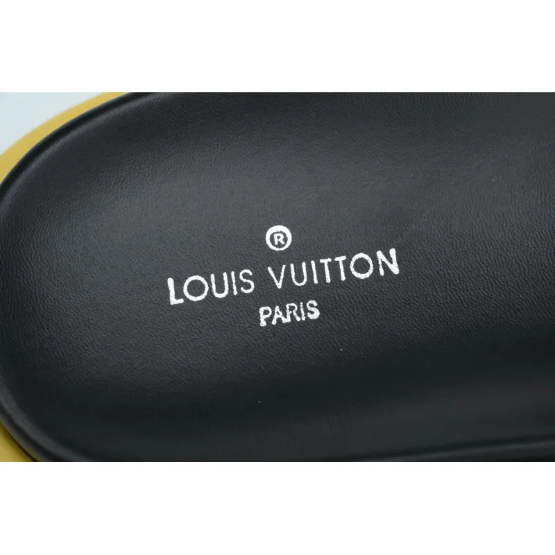 Louis Vuitton Pool Pillow Flat Comfort Mule Yellow Label Cloth