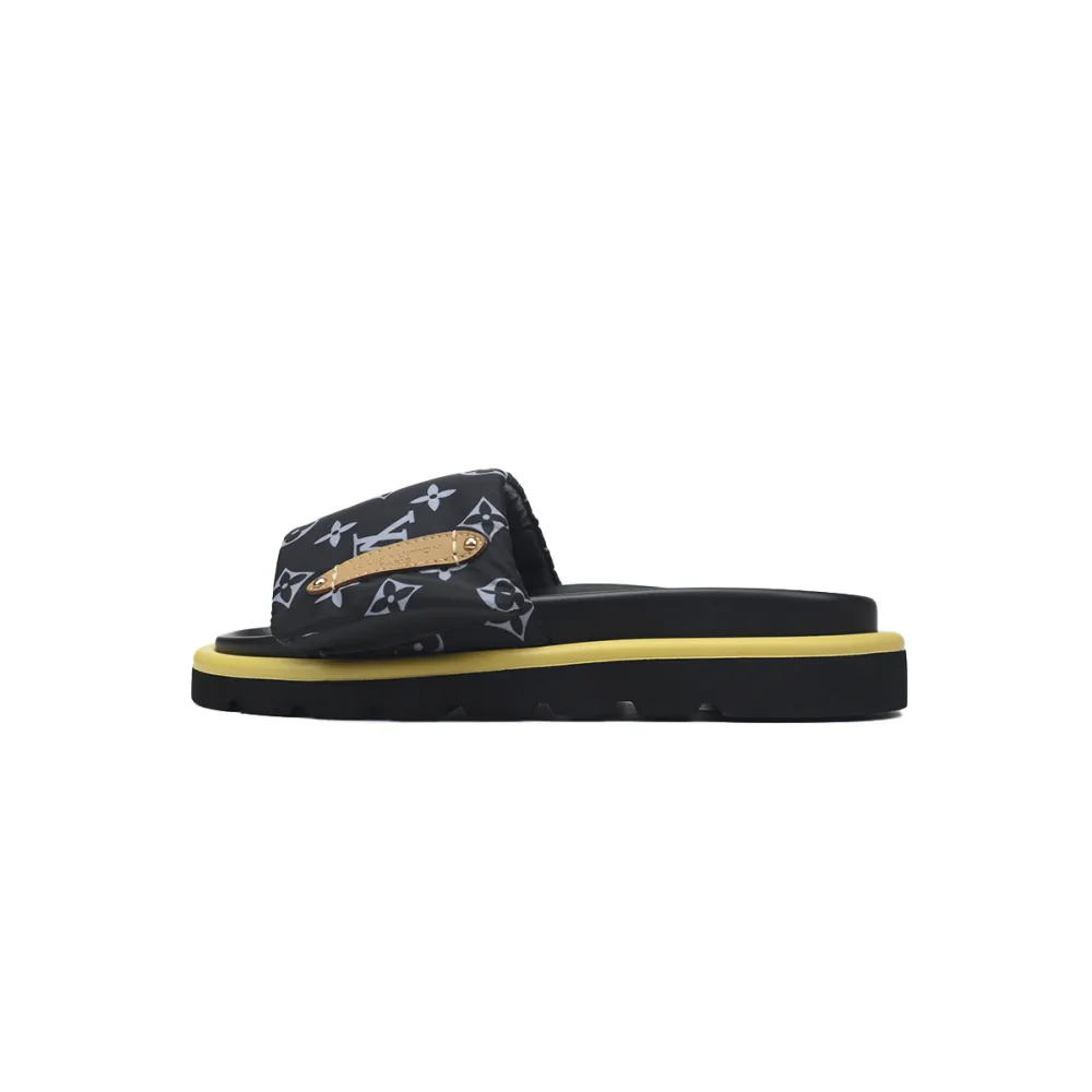 Louis Vuitton Pool Pillow Flat Comfort Mule Yellow Label Cloth