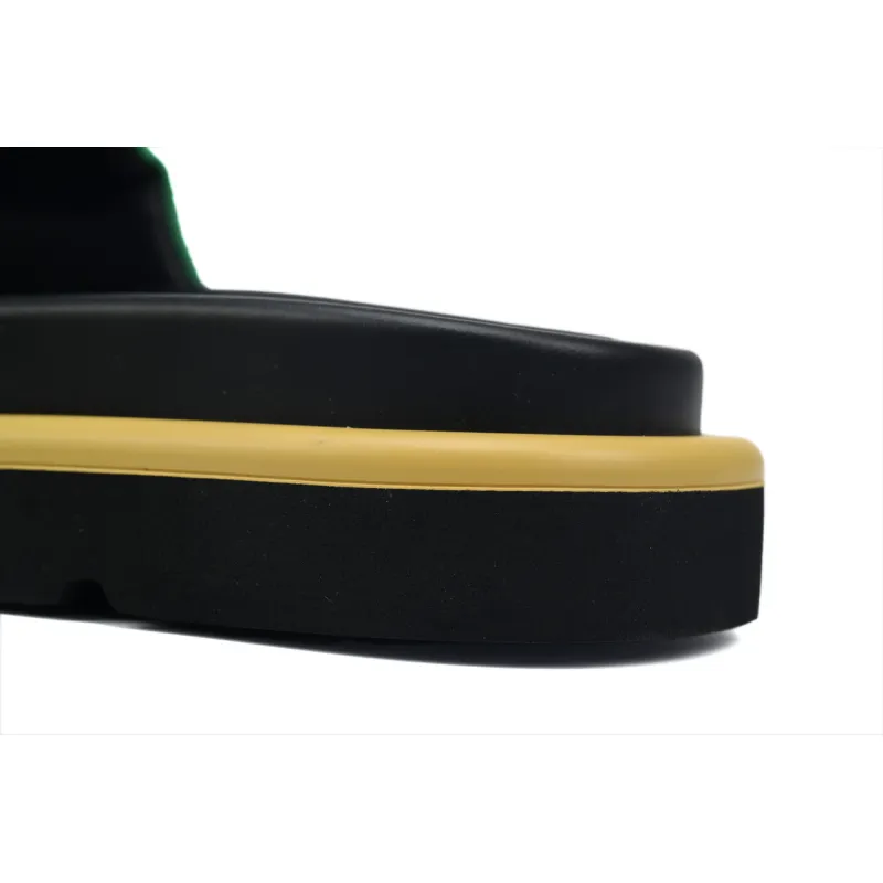 Louis Vuitton Pool Pillow Flat Comfort Mule Yellow Label Green Denim