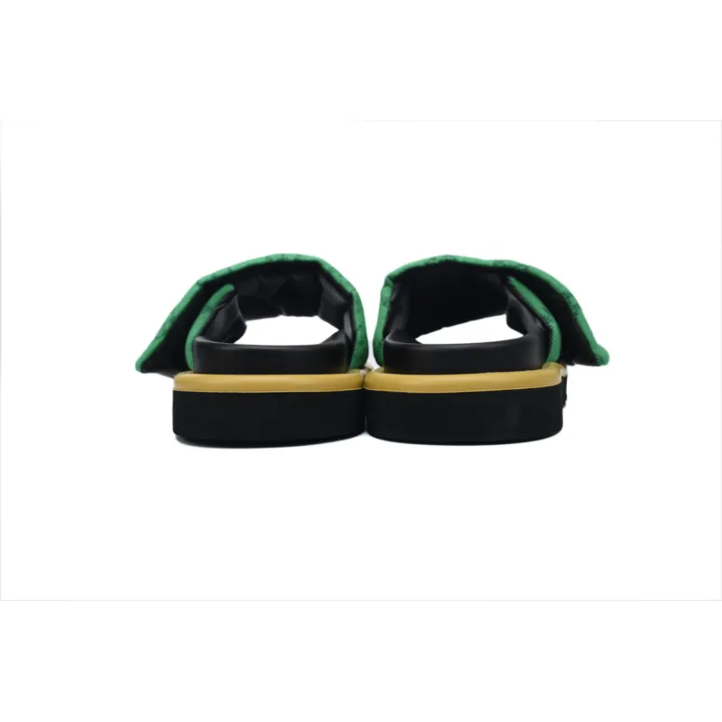 Louis Vuitton Pool Pillow Flat Comfort Mule Yellow Label Green Denim