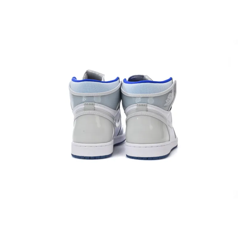 Air Jordan 1 Retro High Zoom White Racer Blue  CK6637-104