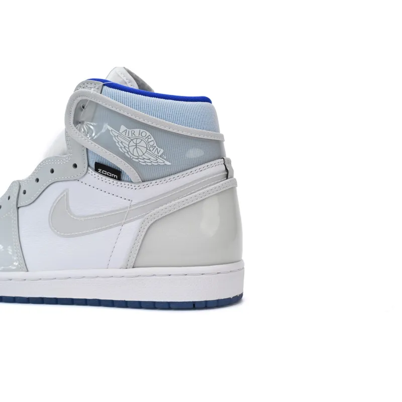 Air Jordan 1 Retro High Zoom White Racer Blue  CK6637-104