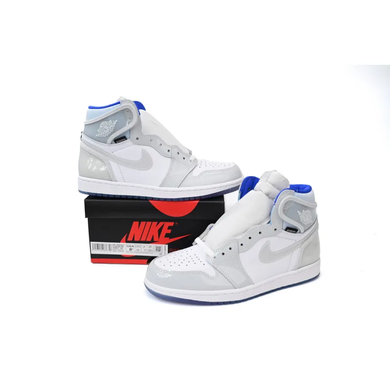 Air Jordan 1 Retro High Zoom White Racer Blue  CK6637-104