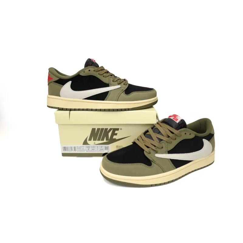  Air Jordan 1 Low OG "Black Olive" x Travis Scott DM7866-002