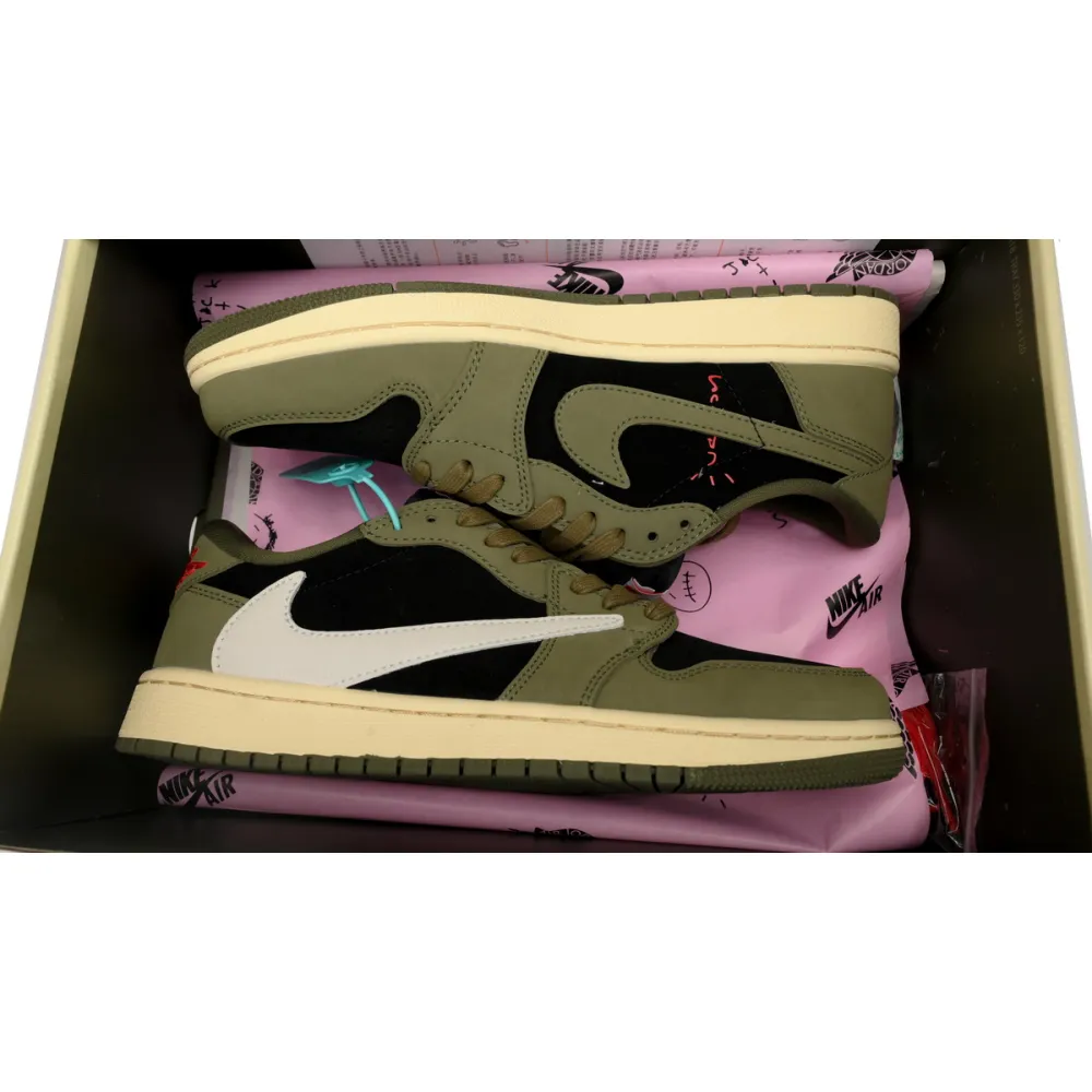  Air Jordan 1 Low OG "Black Olive" x Travis Scott DM7866-002