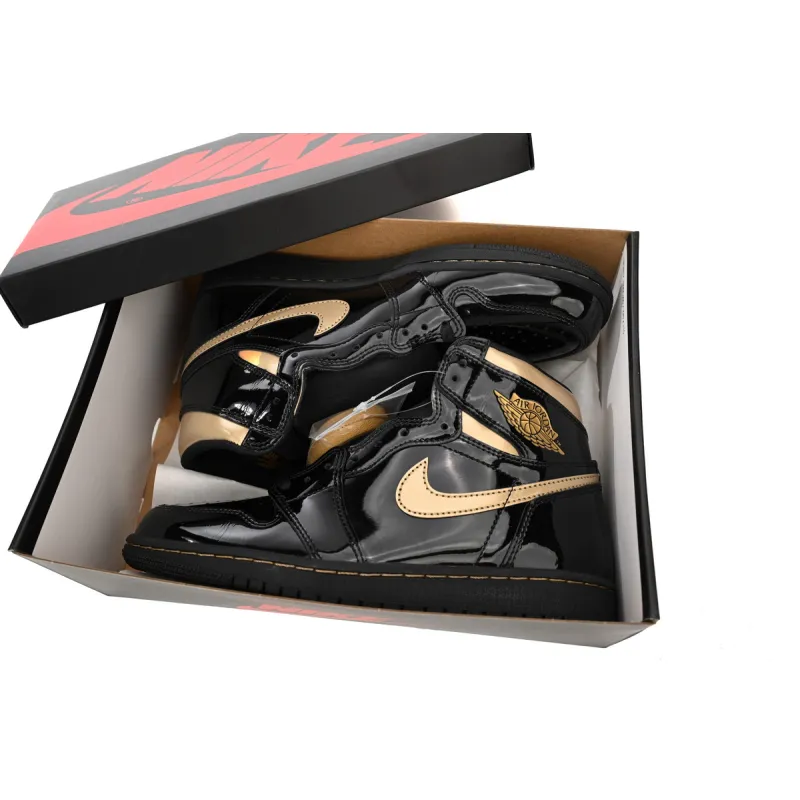 Air Jordan 1 Retro High Black Metallic Gold (2020) 555088-032