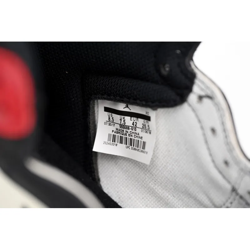 Air Jordan 1 Retro High Bred Toe 555088-610
