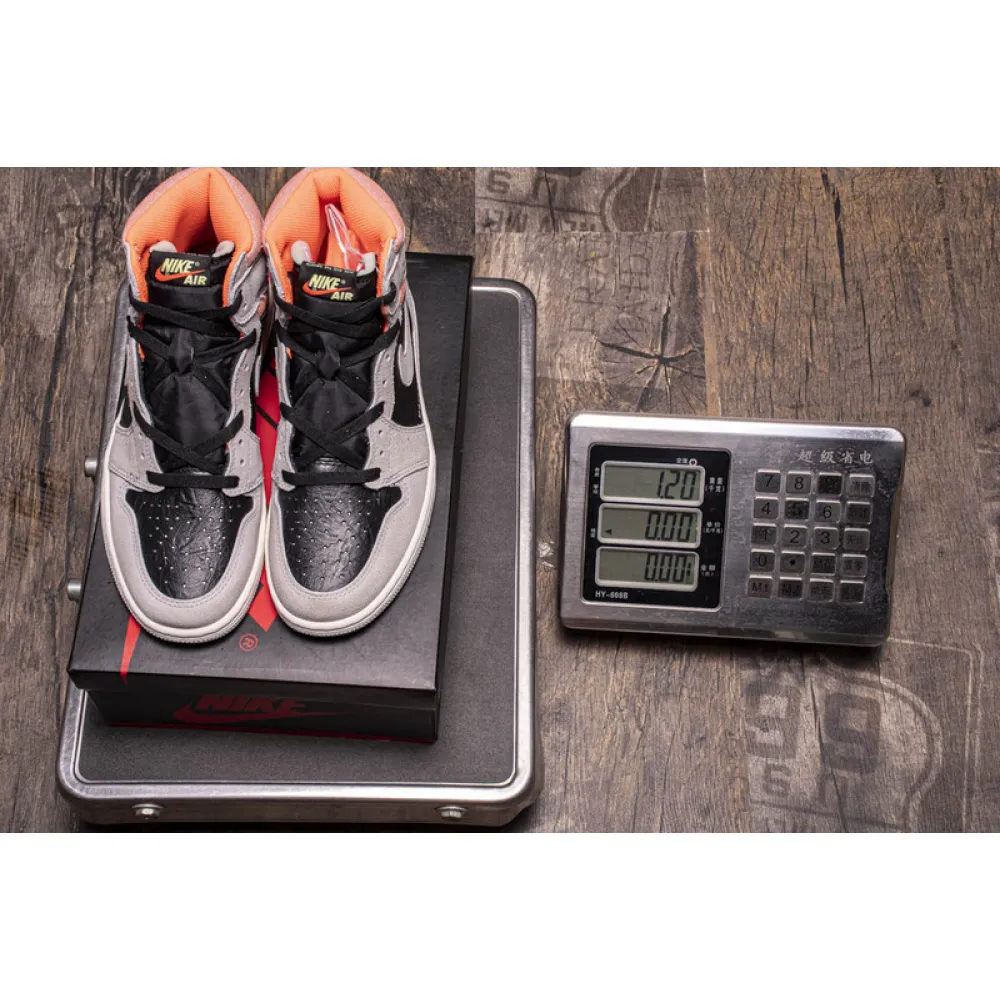 Air Jordan 1 Retro High Neutral Grey Hyper Crimson  555088-018 