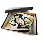 Air Jordan 1 Retro High White Black Volt University Gold  555088-118 
