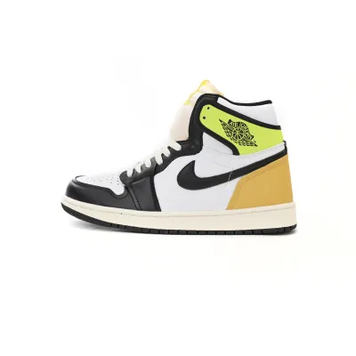 Air Jordan 1 Retro High White Black Volt University Gold  555088-118  01