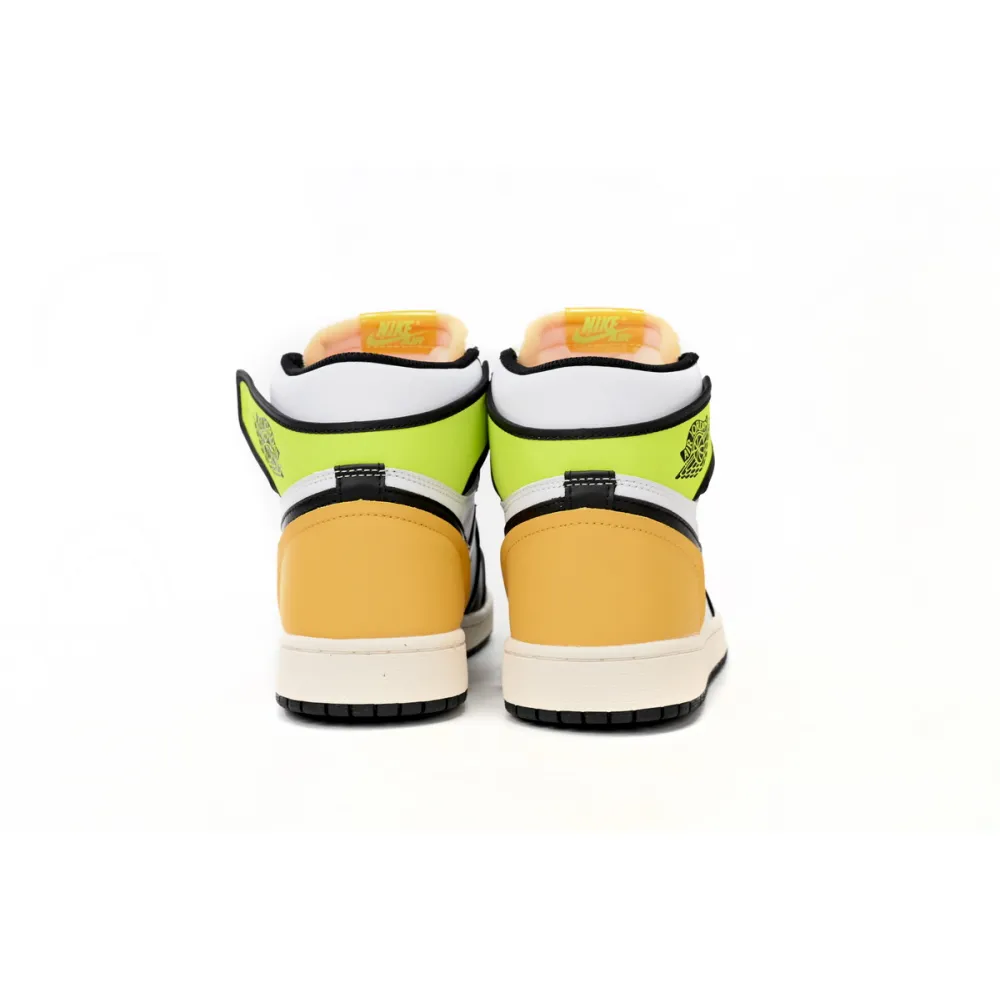 Air Jordan 1 Retro High White Black Volt University Gold  555088-118 