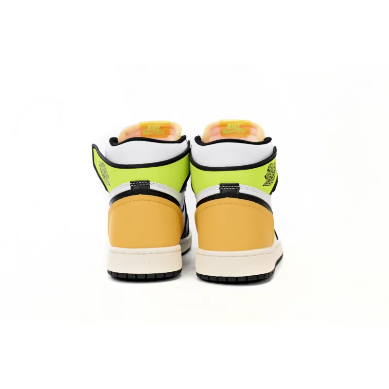 Air Jordan 1 Retro High White Black Volt University Gold  555088-118 