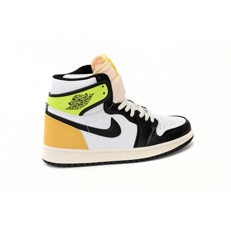 Air Jordan 1 Retro High White Black Volt University Gold  555088-118 