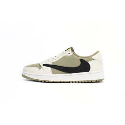 Air Jordan 1 Retro Low Golf Travis Scott Neutral Olive  FZ3124-200 01