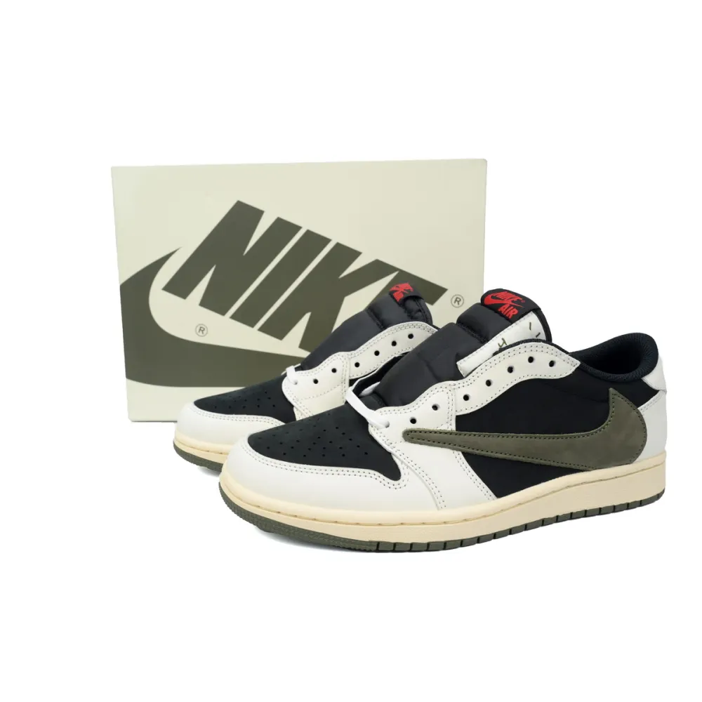 Air Jordan 1 Retro Low OG SP Travis Scott Olive (Women's)  DZ4137-106