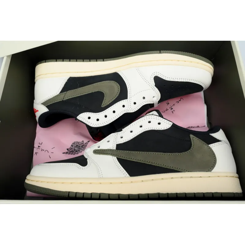 Air Jordan 1 Retro Low OG SP Travis Scott Olive (Women's)  DZ4137-106