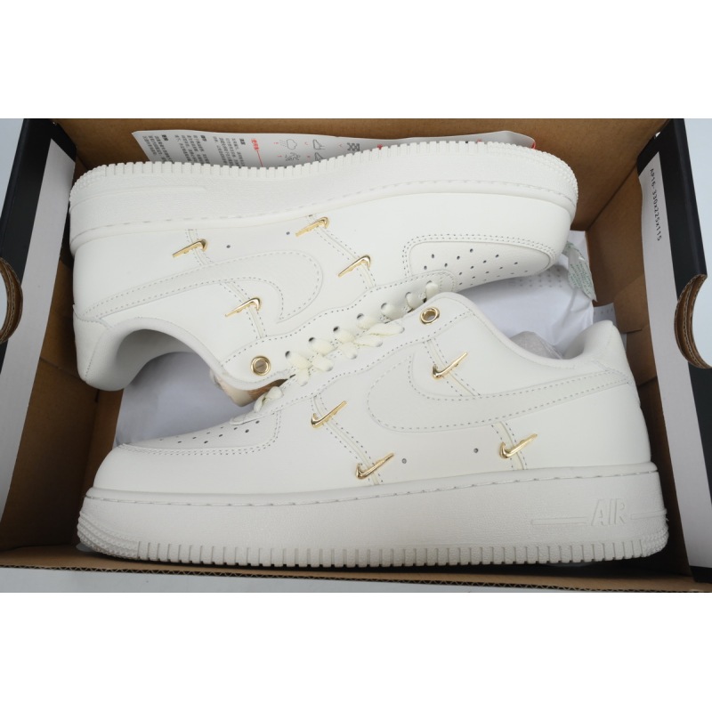 Nike Air Force 1 '07 LX CN Sail Gold Mini Swooshes   FV3654-111