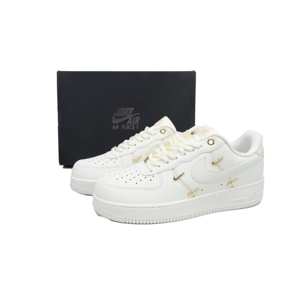 Nike Air Force 1 '07 LX CN Sail Gold Mini Swooshes   FV3654-111