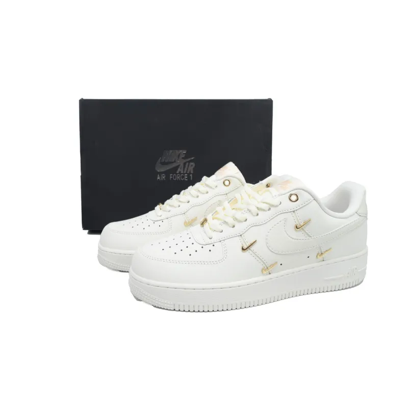 Nike Air Force 1 '07 LX CN Sail Gold Mini Swooshes   FV3654-111