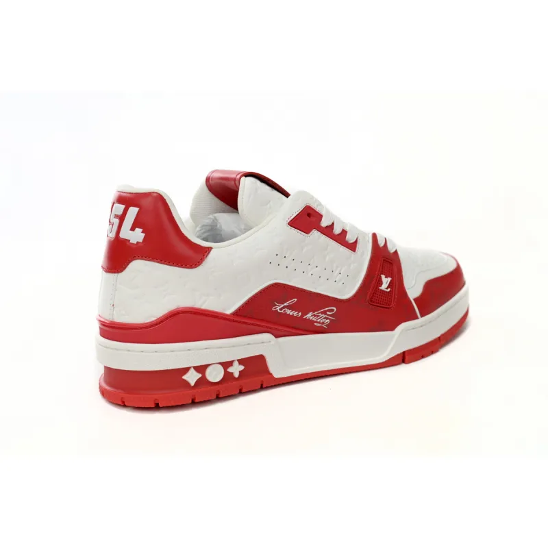 Louis Vuitton Trainer #54 Signature Red White 1AANFH