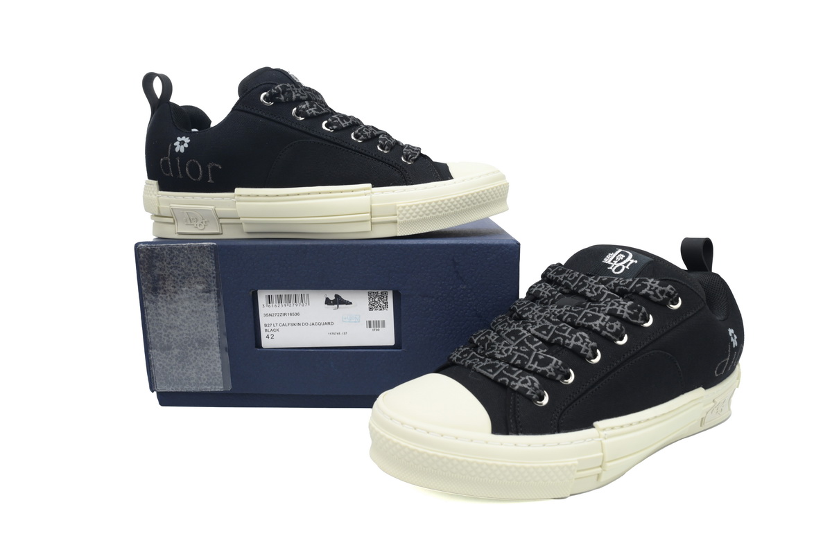 D*or b23 skater low top erl black cotton canvas 3sn292zwc_h968