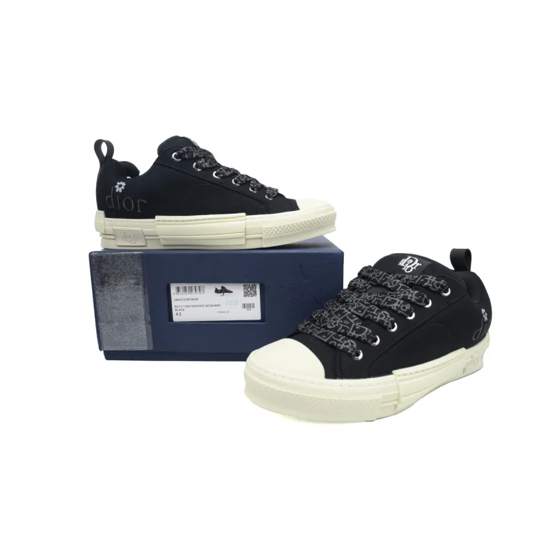 Dior B23 Skater Low Top ERL Black Cotton Canvas 3SN292ZWC_H968