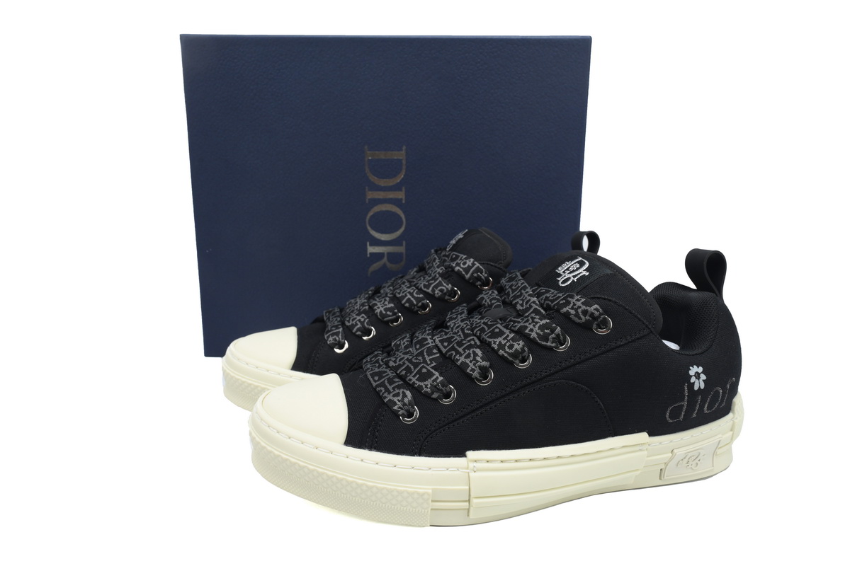 D*or b23 skater low top erl black cotton canvas 3sn292zwc_h968