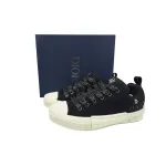Dior B23 Skater Low Top ERL Black Cotton Canvas 3SN292ZWC_H968