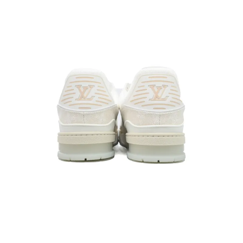 Louis Vuitton LV Trainer Beige Monogram Demin 1A8Z4W 