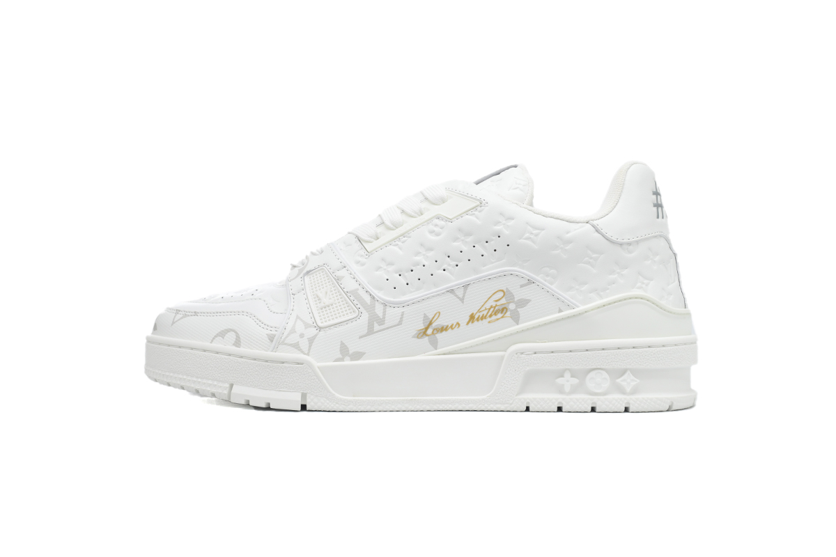 Louis Vuitton Trainer White  Signature 1A8WAY