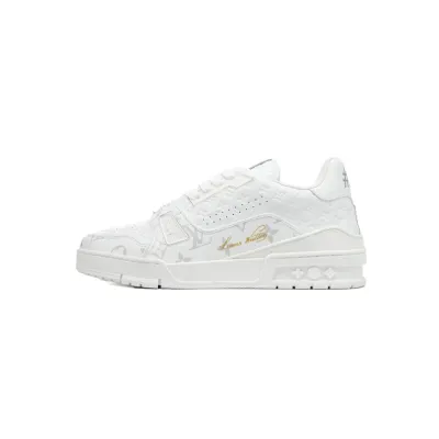 Louis Vuitton Trainer White  Signature 1A8WAY 01