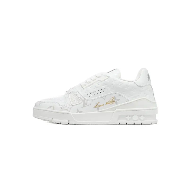 Louis Vuitton Trainer White  Signature 1A8WAY