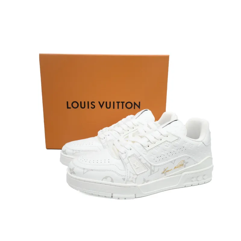 Louis Vuitton Trainer White  Signature 1A8WAY