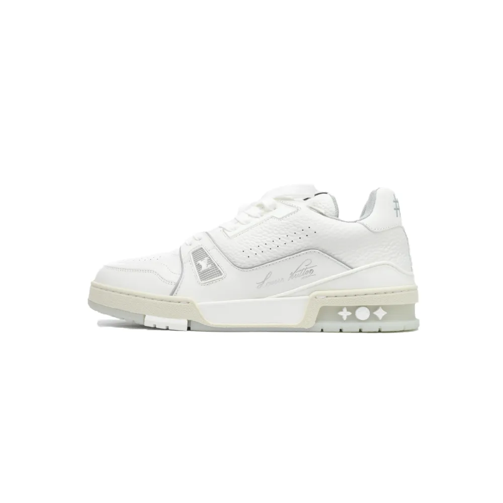 Louis Vuitton Trainer White Grey Signature 1A8WAY