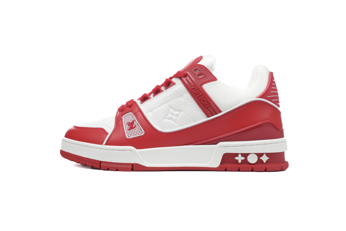 Louis Vuitton Trainer White Red