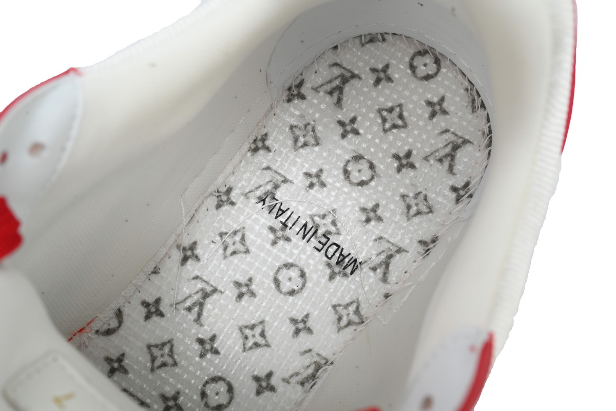 Louis Vuitton Trainer White Red