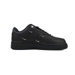 Nike Air Force 1 Low Black Silver Mini Swoosh  HQ1180-001