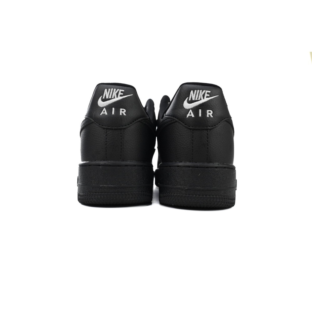 Nike Air Force 1 Low Black Silver Mini Swoosh  HQ1180-001