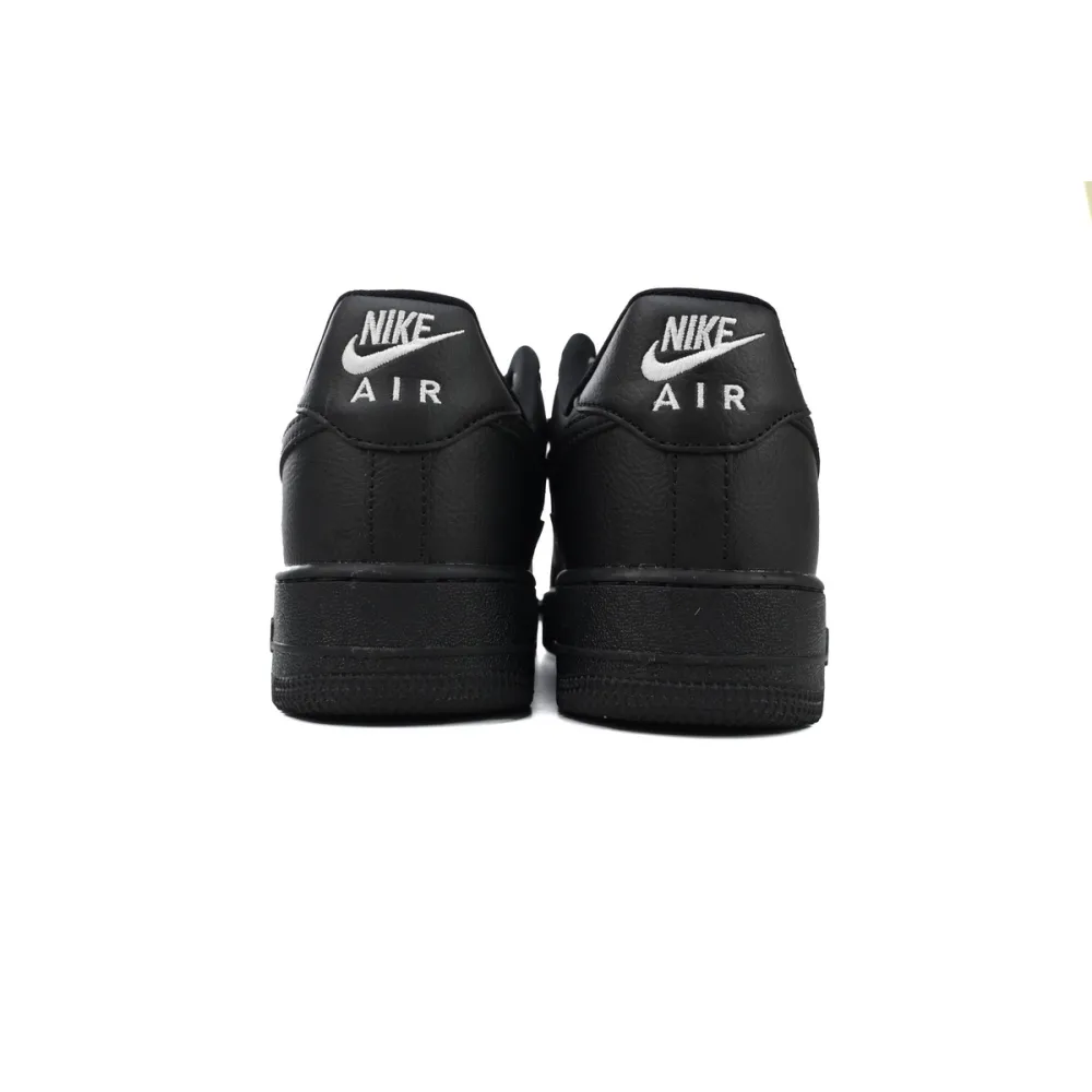 Nike Air Force 1 Low Black Silver Mini Swoosh  HQ1180-001