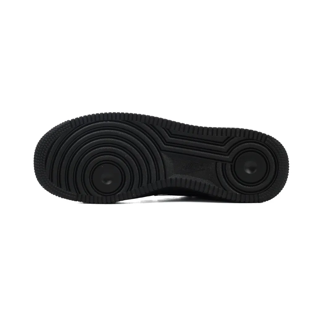 Nike Air Force 1 Low Black Silver Mini Swoosh  HQ1180-001